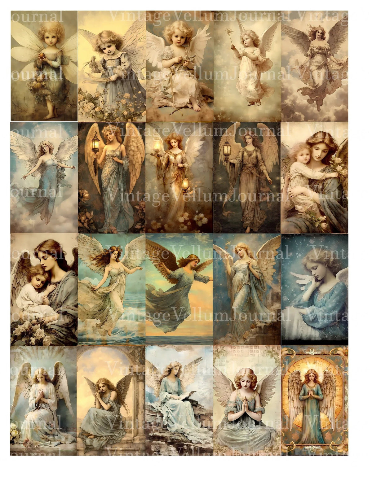Classic Angels Junk Journal Pages