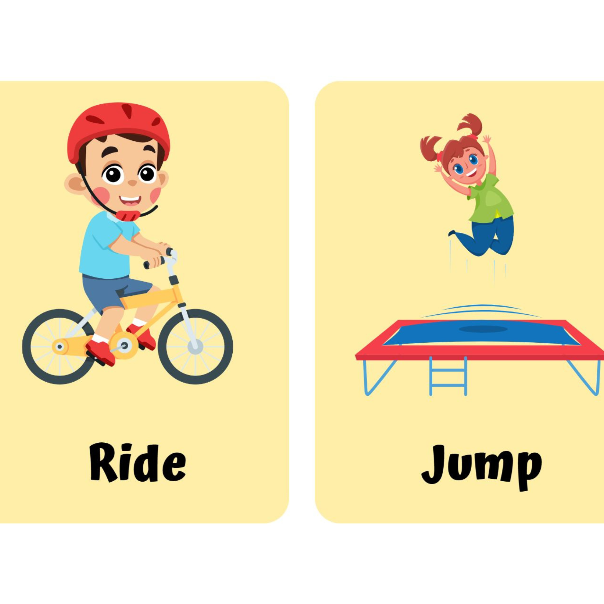 Action Verbs Flashcards for Kids