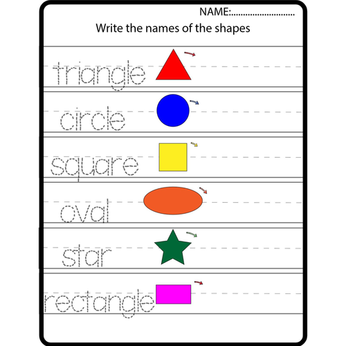 All About Shapes Worksheets