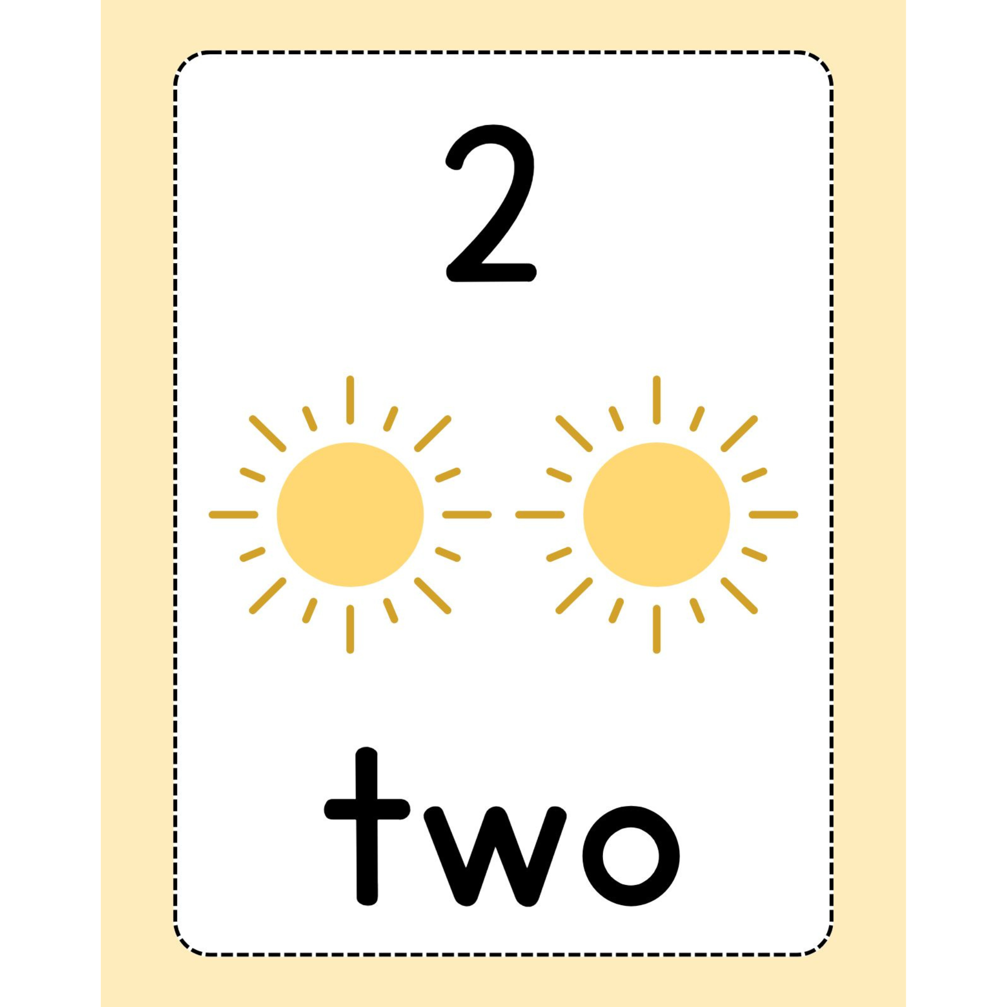 Number Picture Flashcards