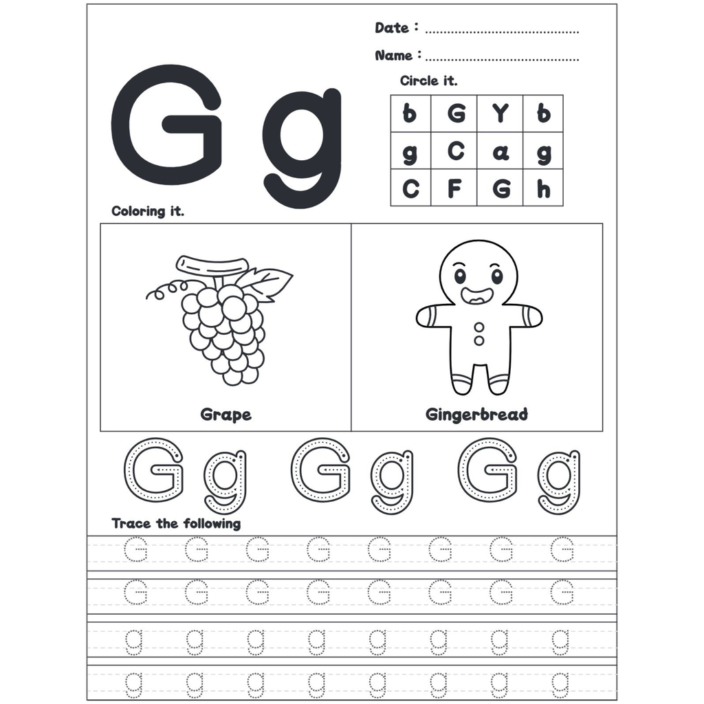 Alphabet Worksheet Trace Find Color