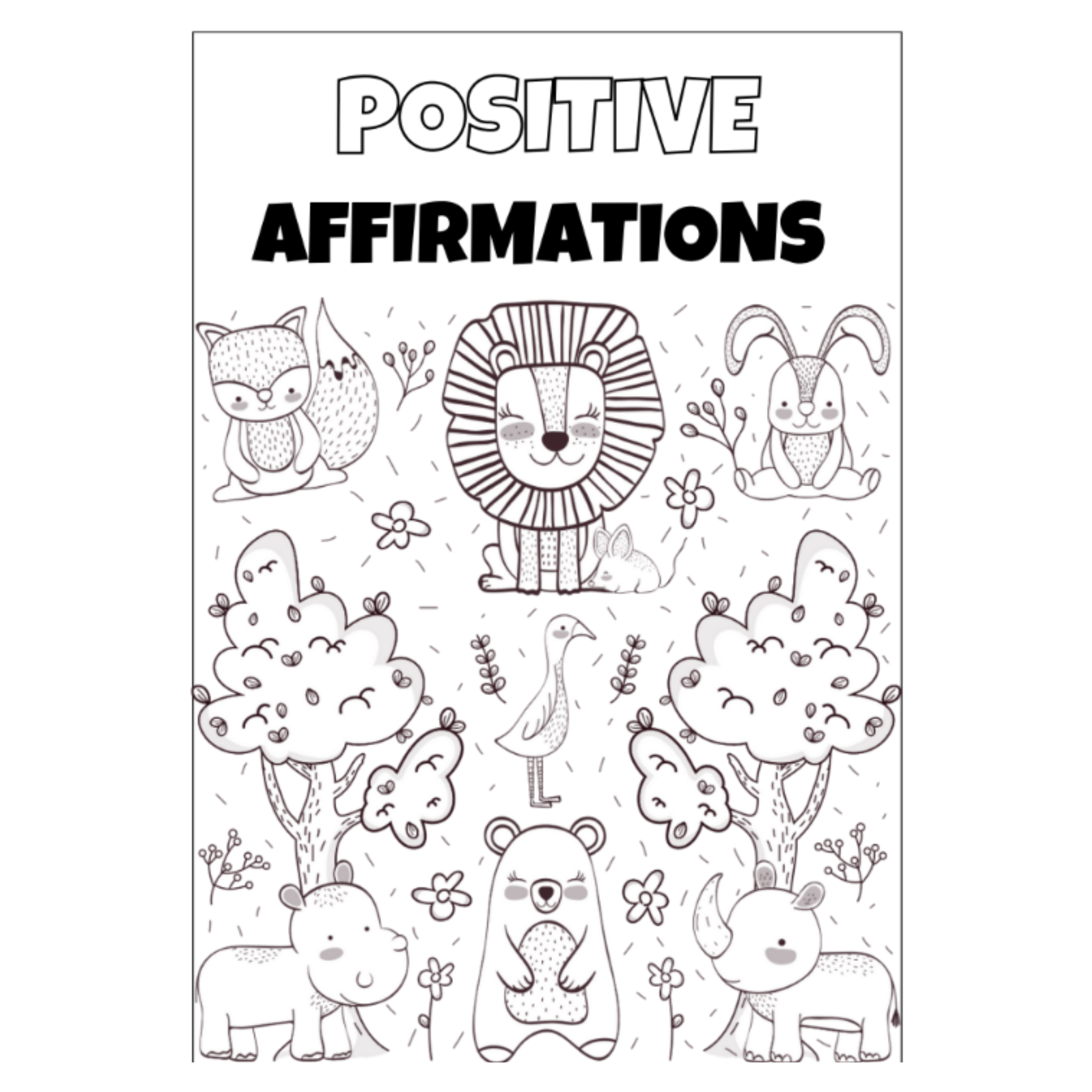 Animal Positive Affirmations Coloring Book