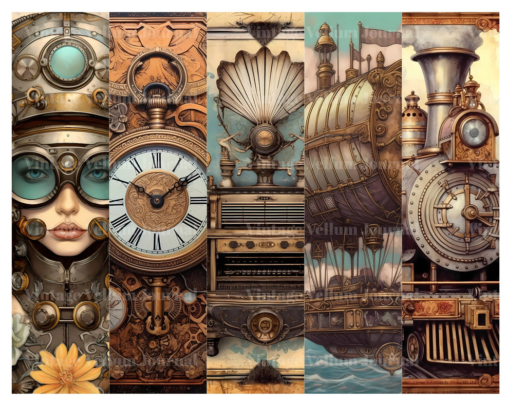 Steampunk Junk Journal Pages