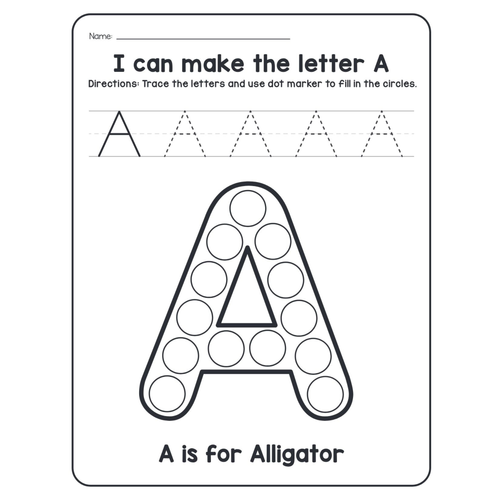 A-Z Animals Dot Marker Worksheets