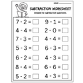 Subtraction Question Practice Worksheets