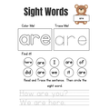 Learn Sight Words Tracing Worksheets
