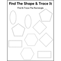 Find Trace and Identify Shapes Worksheets
