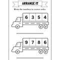 Arrange Numbers in Order Worksheets