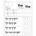 Science of Reading Sight Words Fluency Worksheets