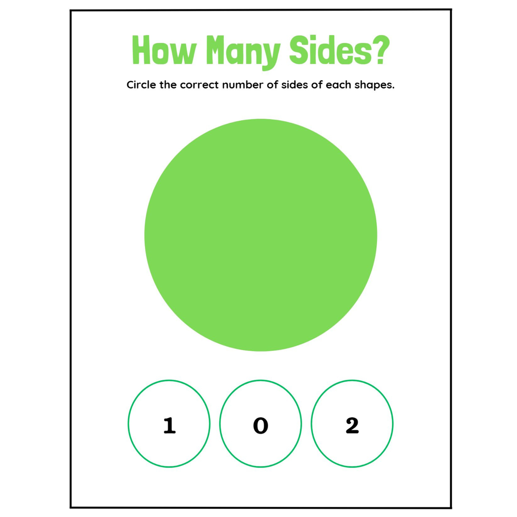 Colorful How Many Sides Worksheets