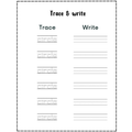 Trace and Write Shapes Worksheets