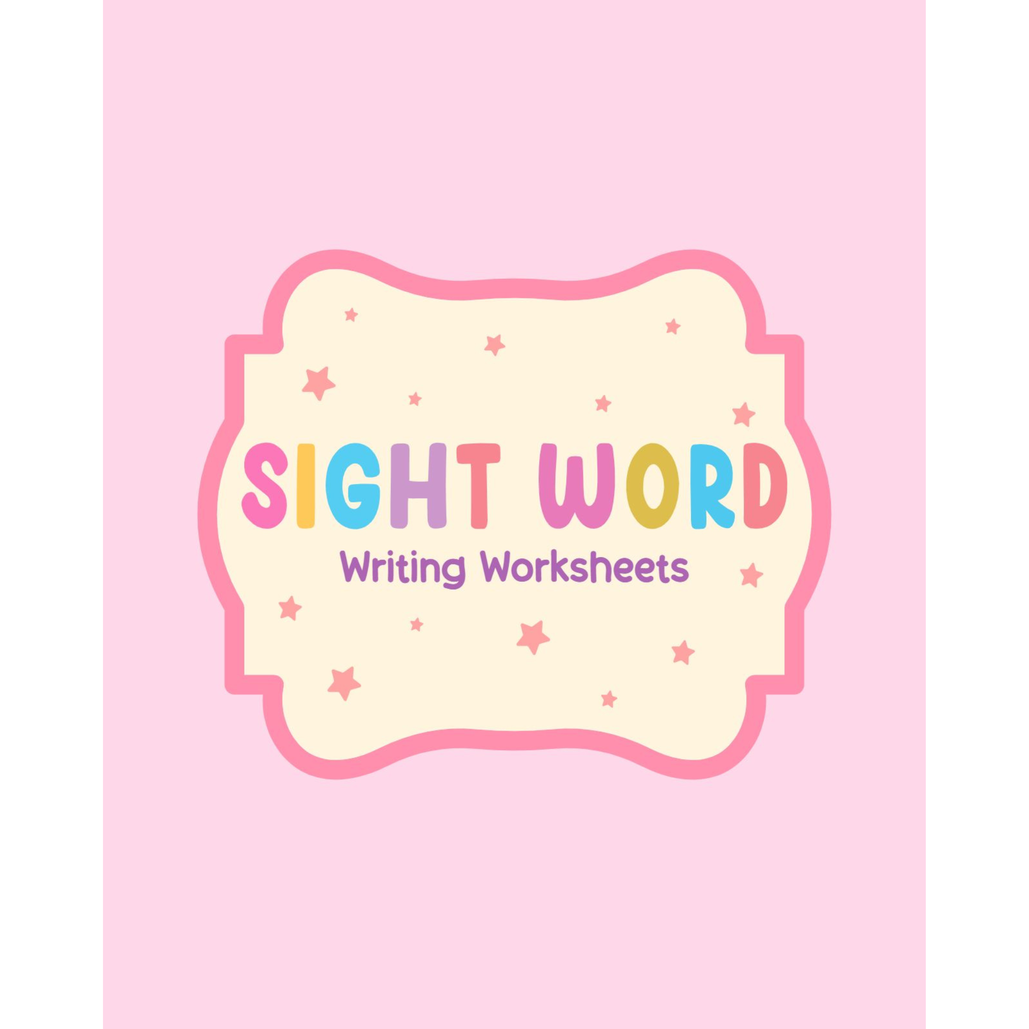 Sight Word Read Trace Write Worksheets Bundle