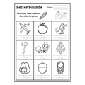 Letter Sounds Tracing Coloring Worksheets a to H