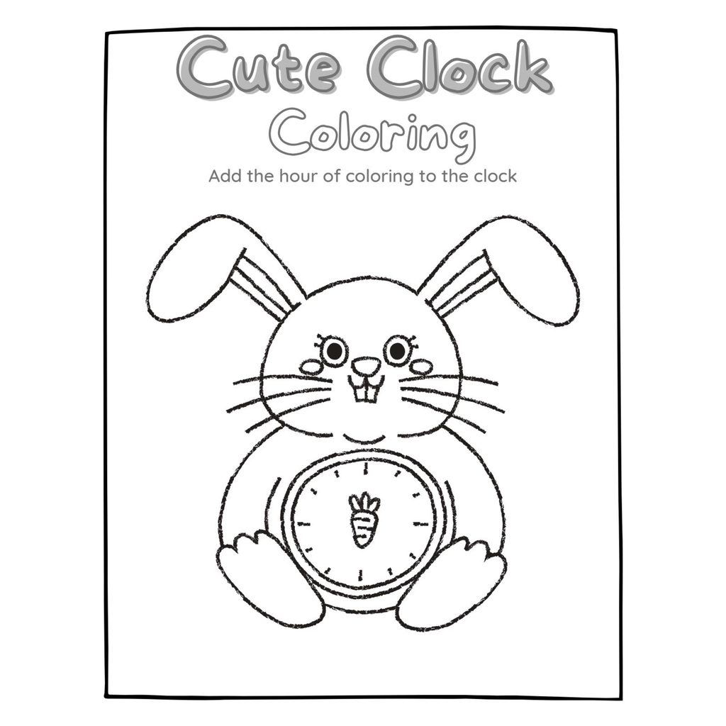 Cute Clock Coloring Pages
