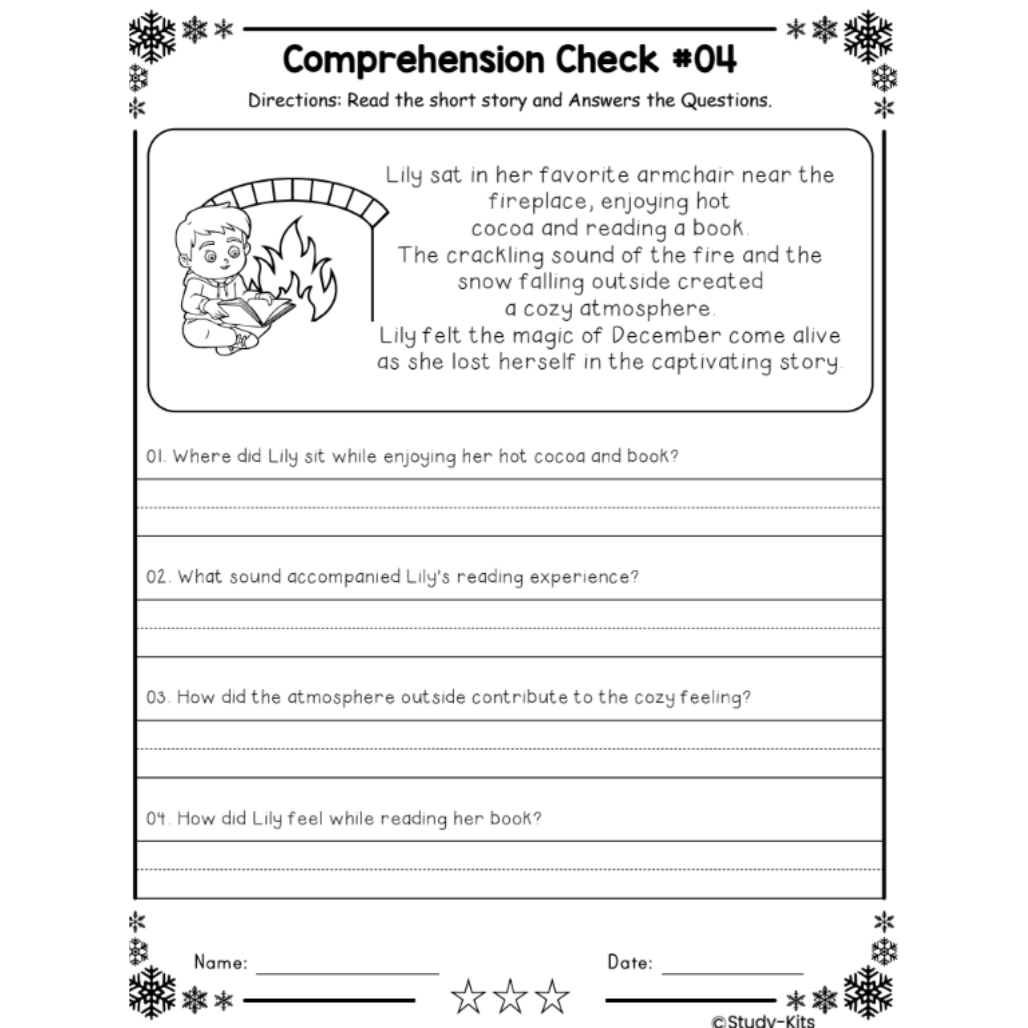 December Reading Comprehension Checks