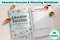Educator success and planning workbook cover digital product mock up.
