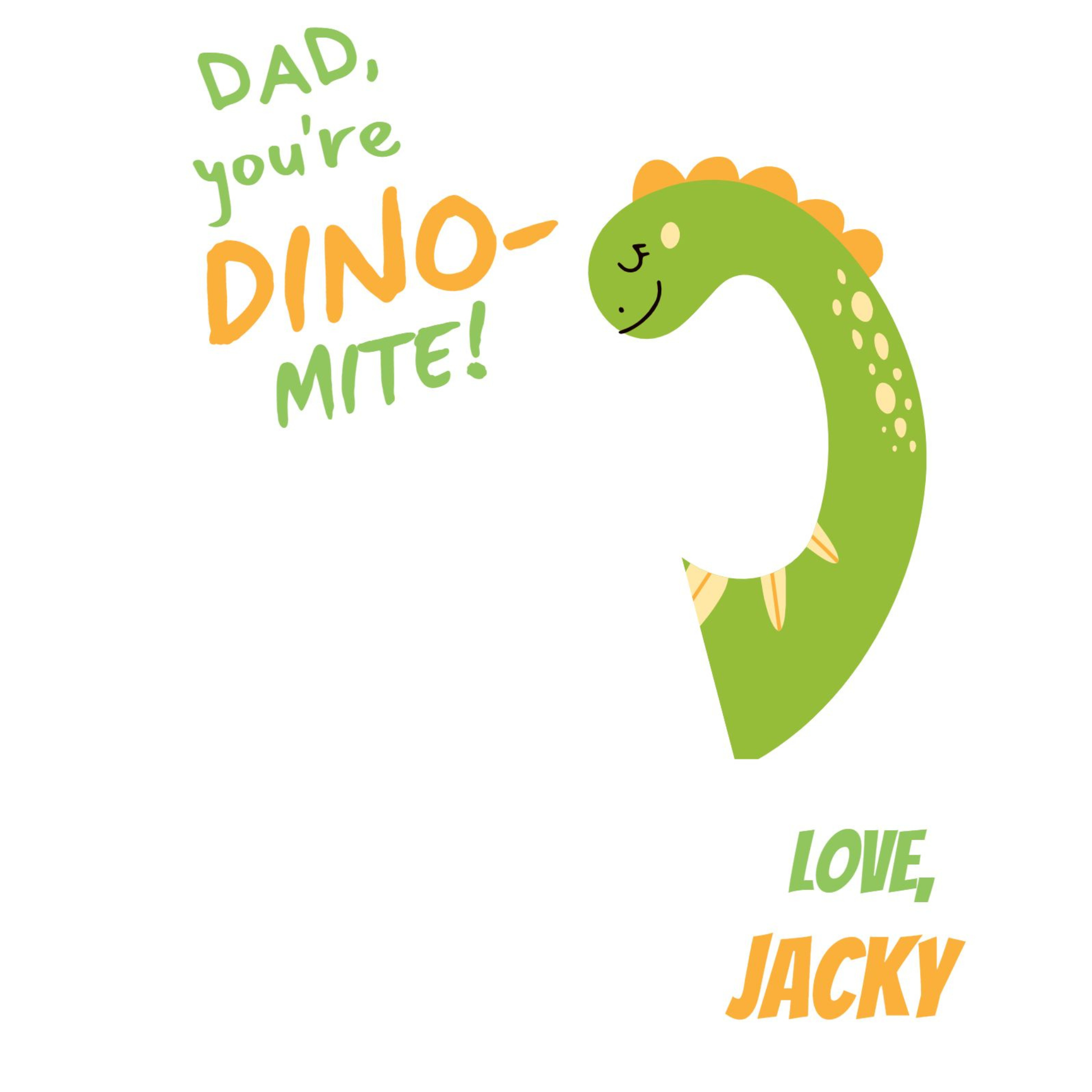 Father's Day Dinosaur Pun Card