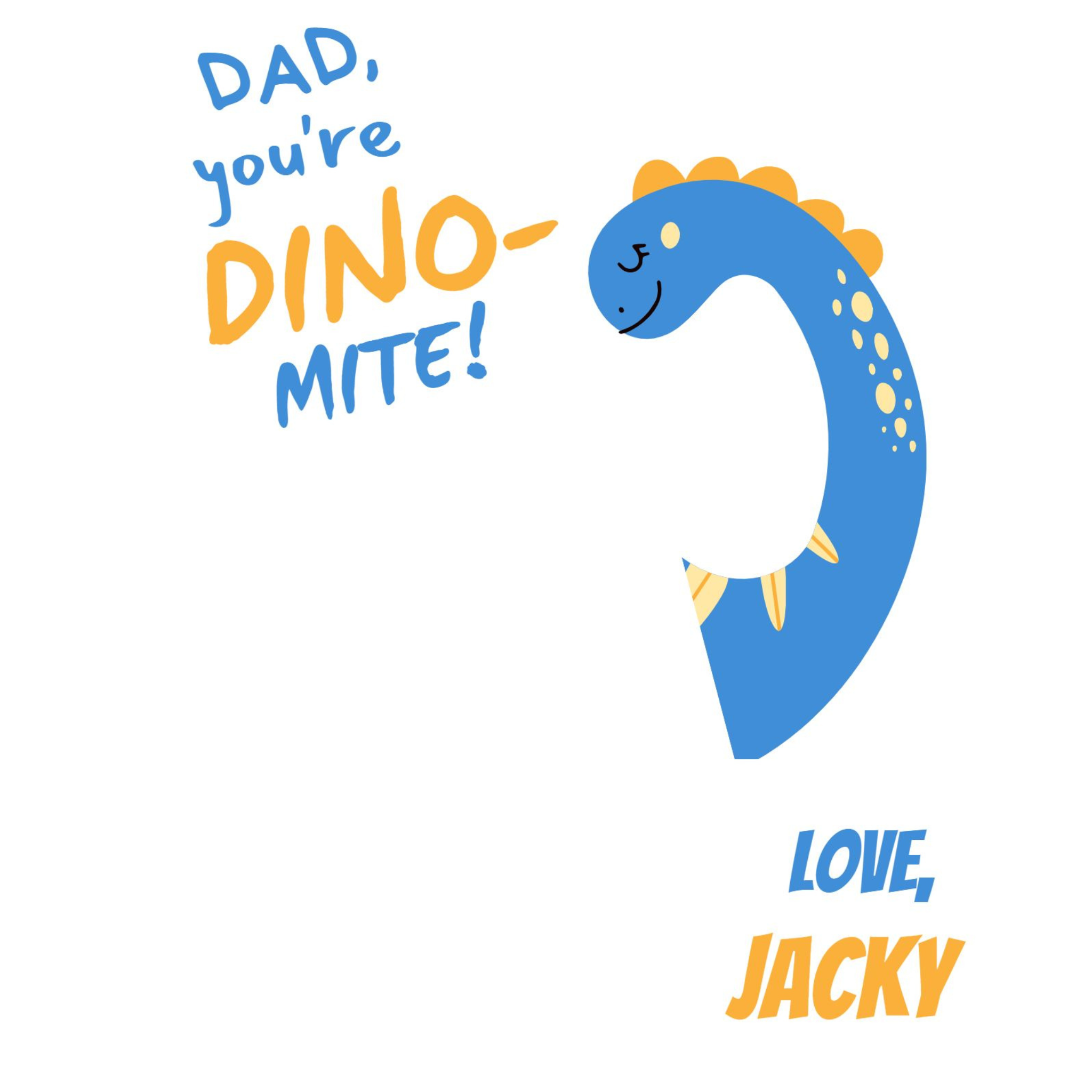 Father's Day Dinosaur Pun Card