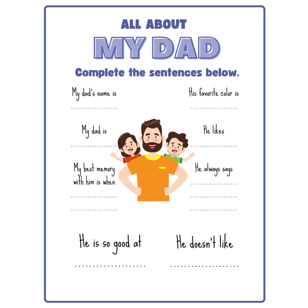 Father's Day Worksheets and Activity Pages