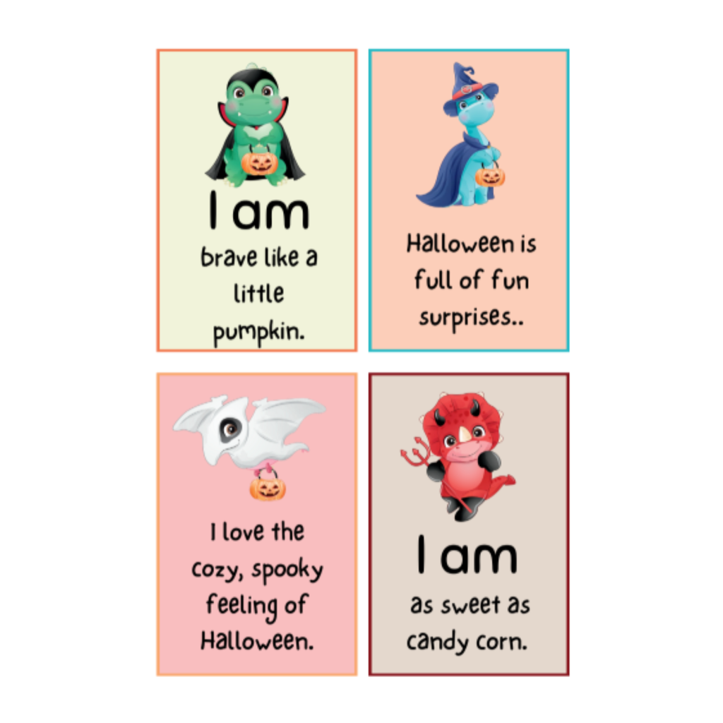 Halloween Positive Affirmation Cards for Kids