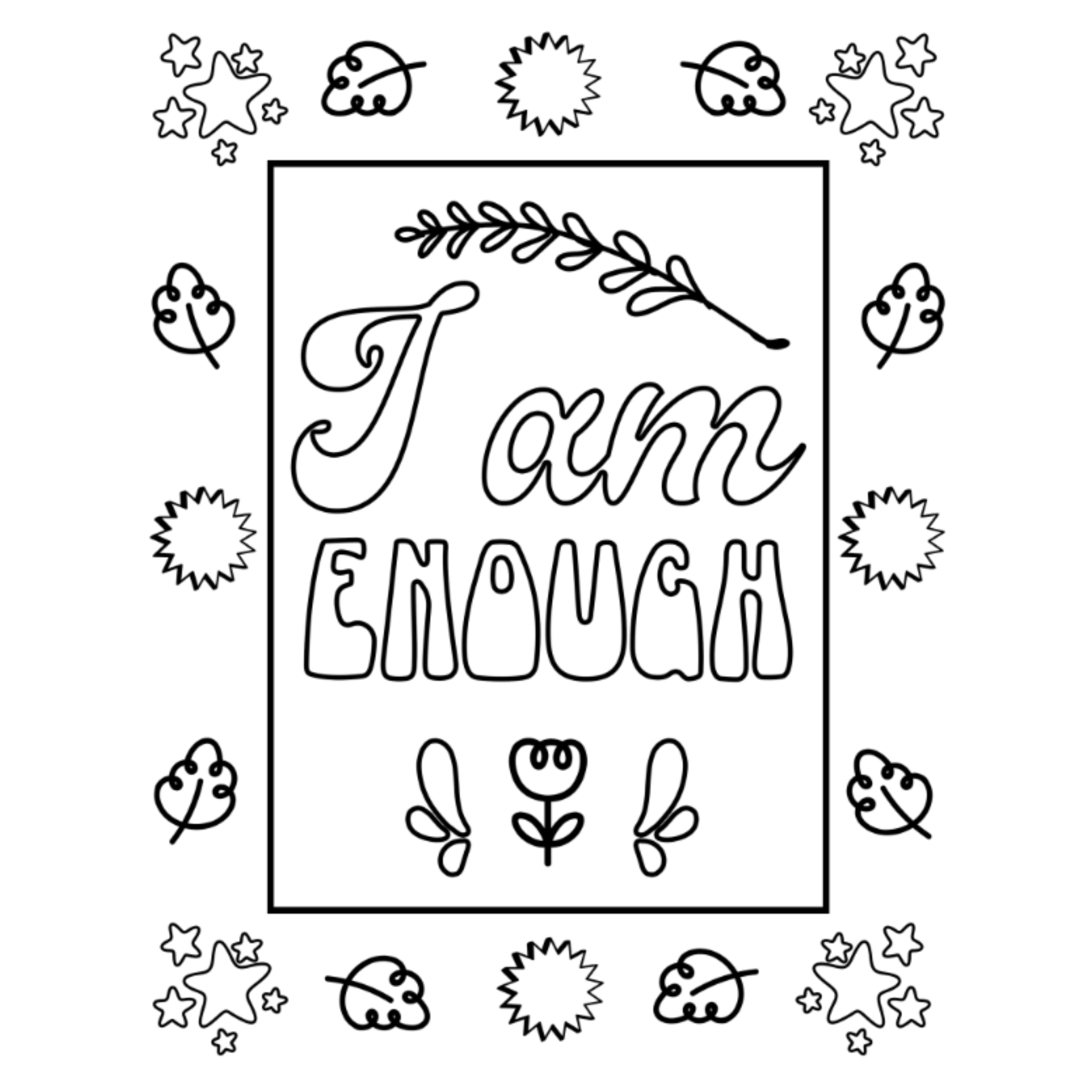 I Am Brave Affirmation Coloring Pages