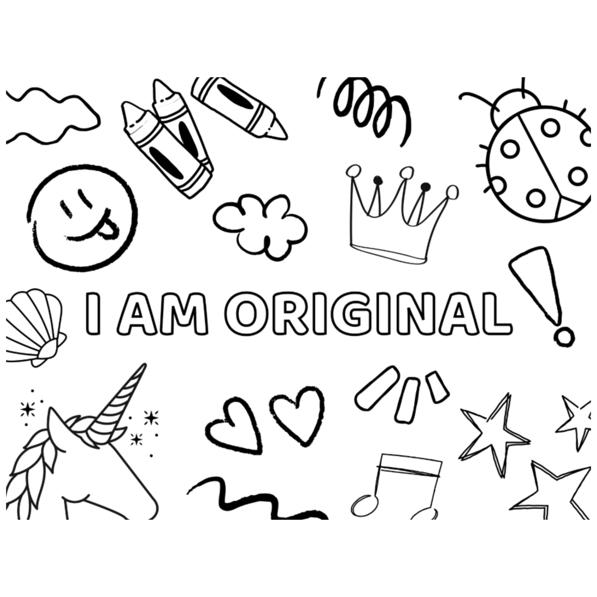 I Am Positive Affirmation Coloring Pages