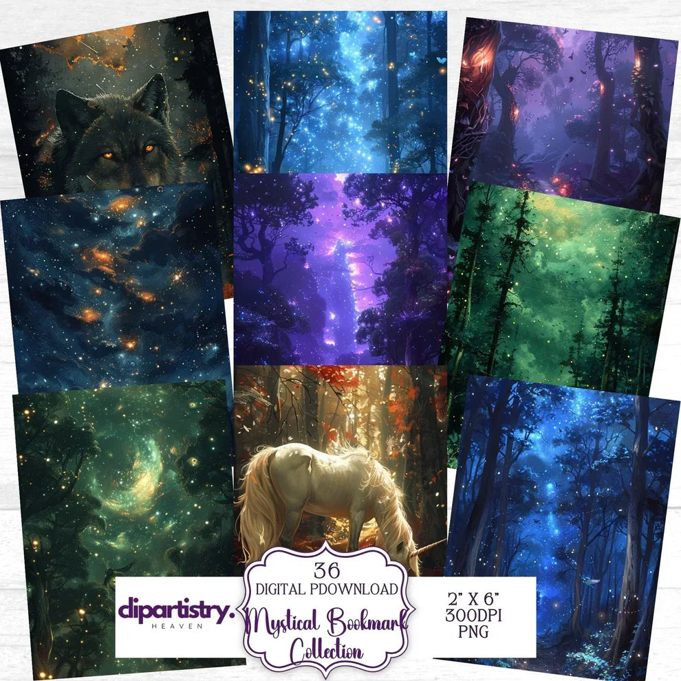 Mystical Bookmarks Junk Journal Pages