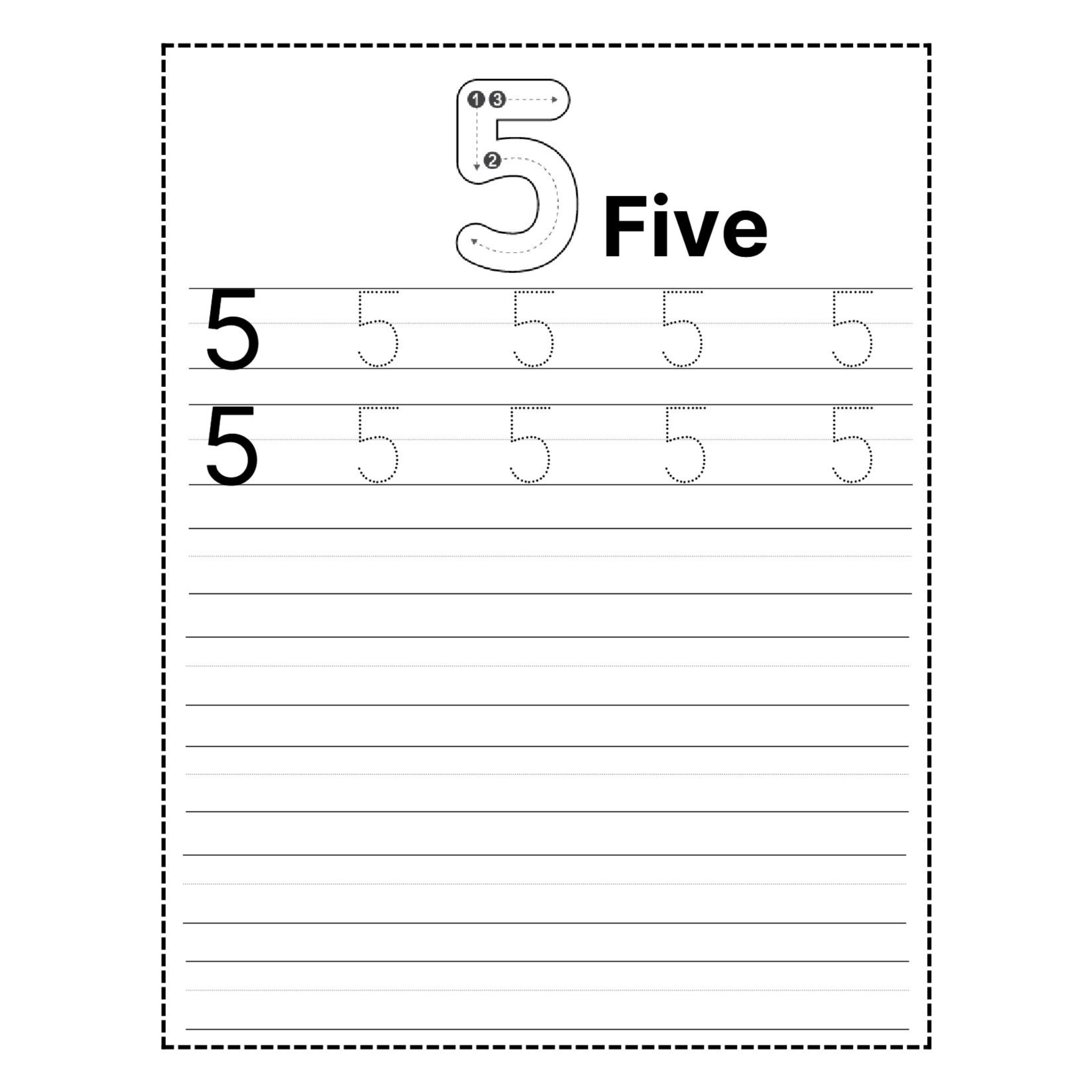 Number Writing Practice Worksheets