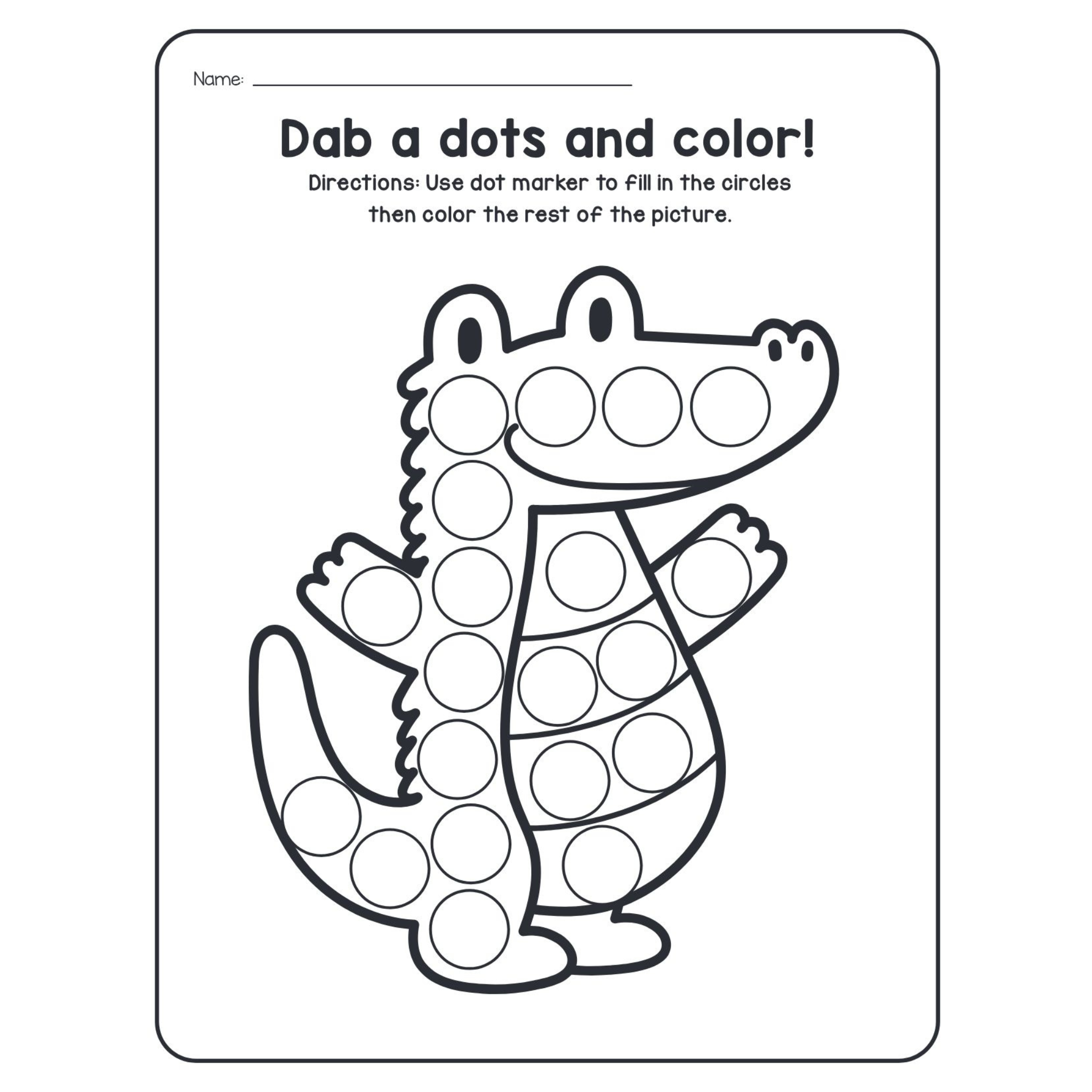 A-Z Animals Dot Marker Worksheets