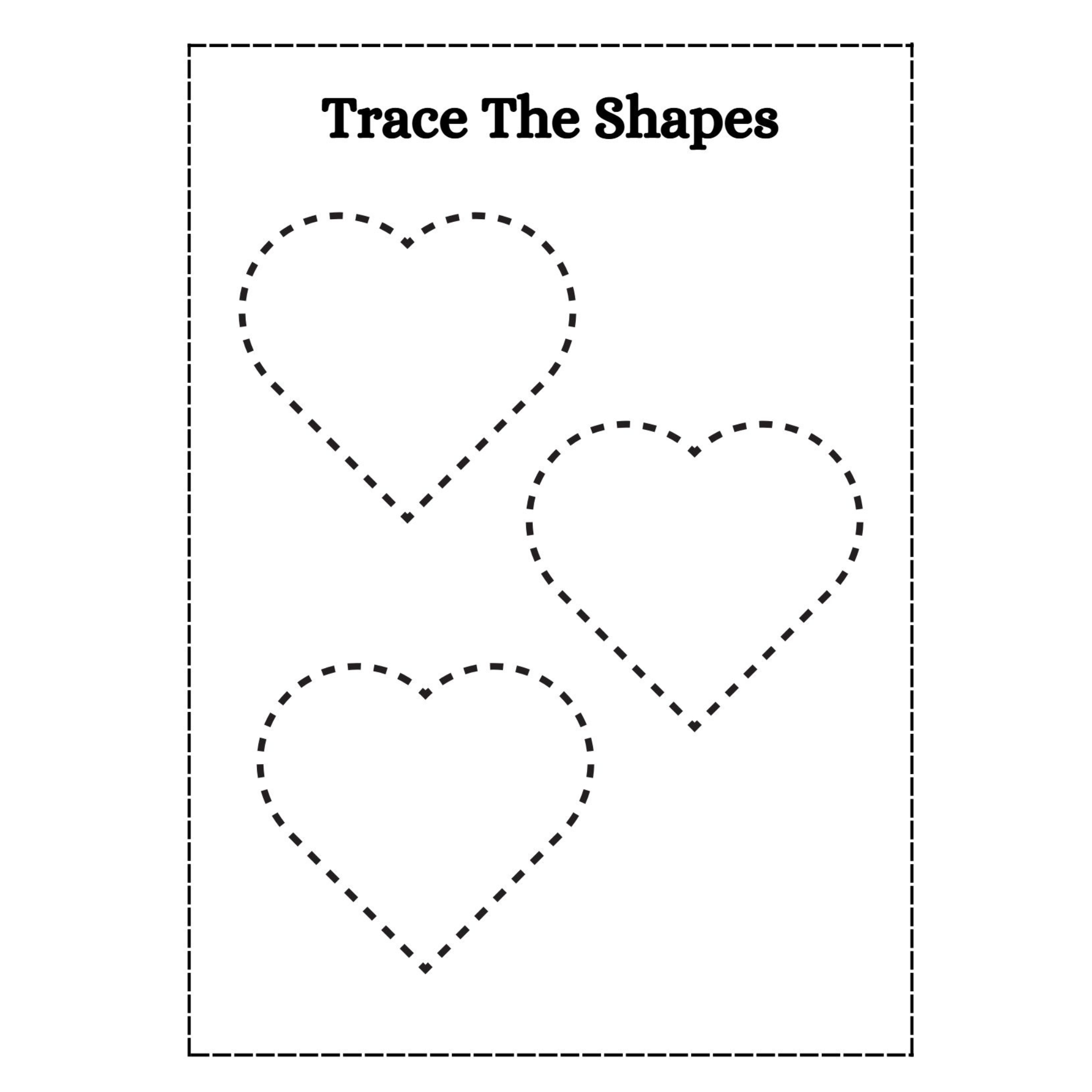 Trace the Shapes Worksheets