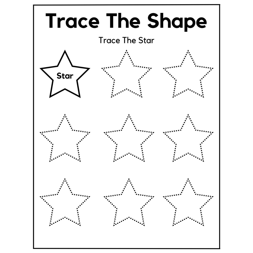 Trace the Shape Worksheets