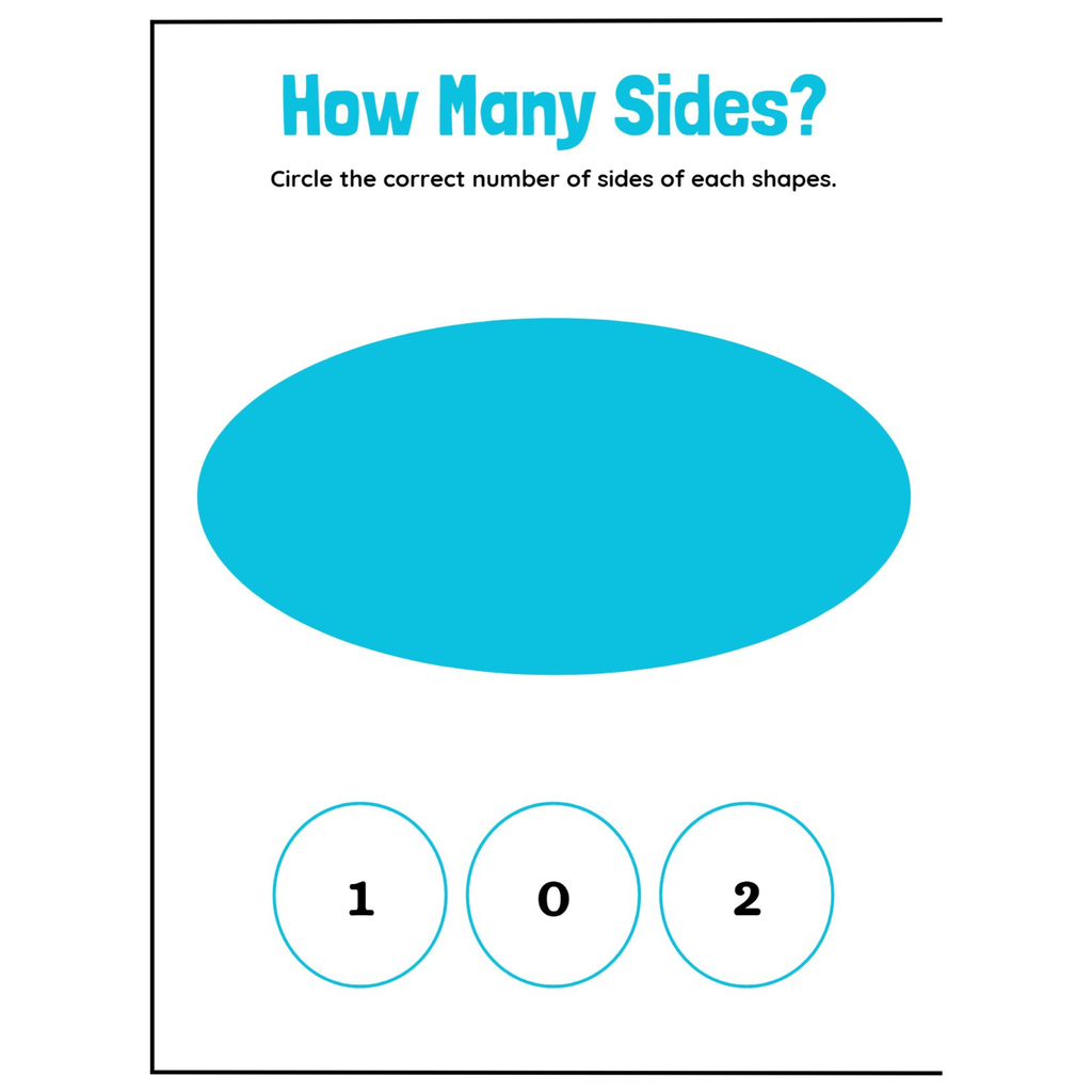 Colorful How Many Sides Worksheets