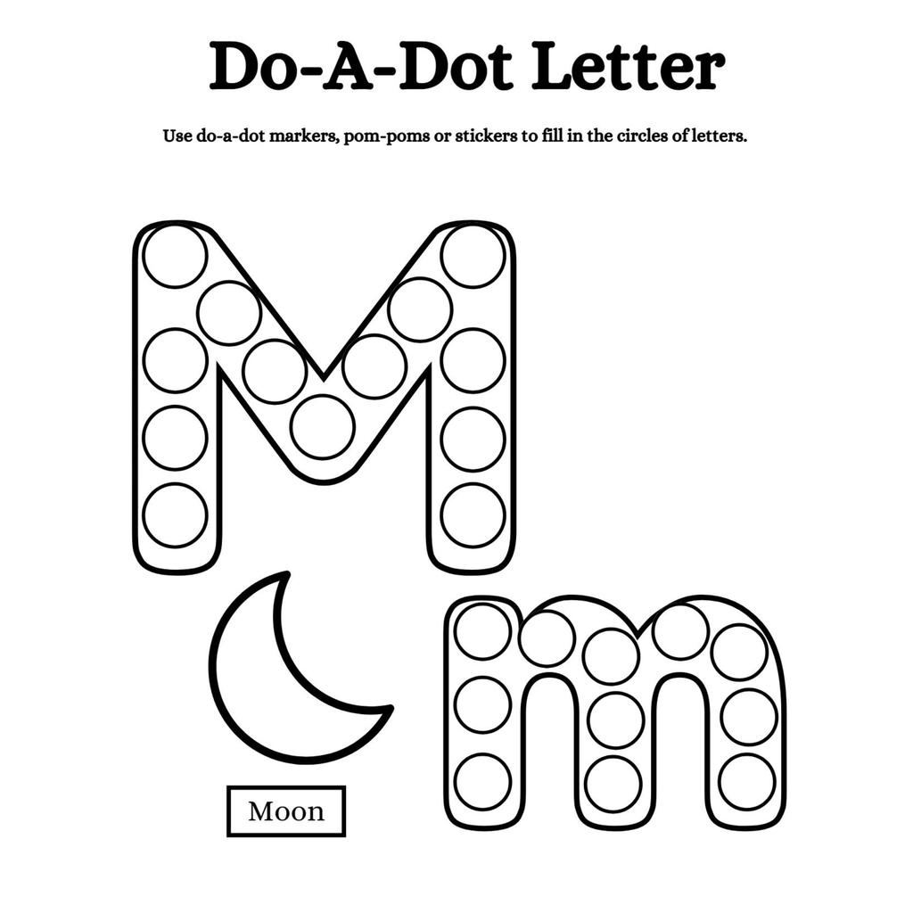 Alphabet Do a Dot Letters Worksheets