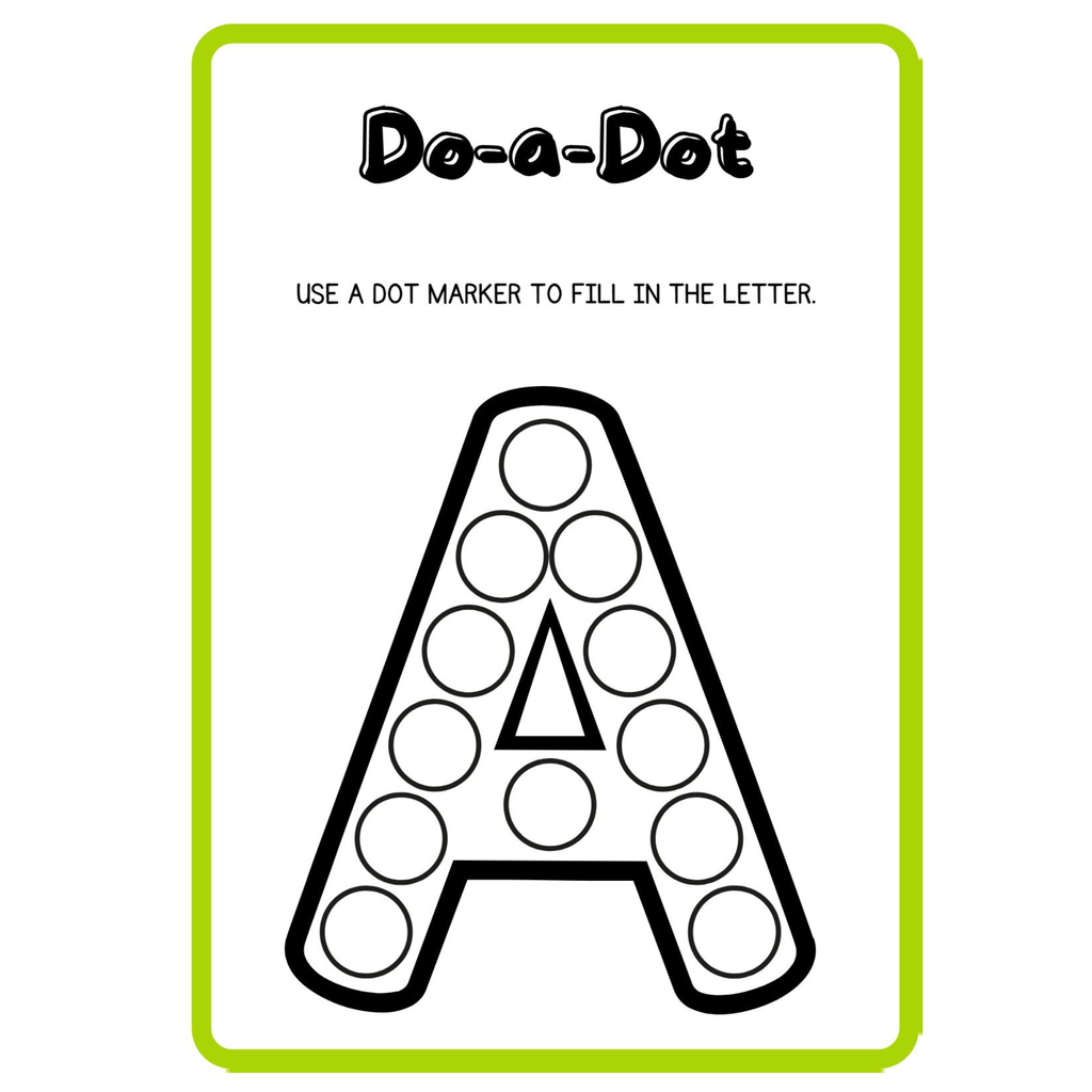 Do a Dot Fruits Vegetables Letters Worksheets