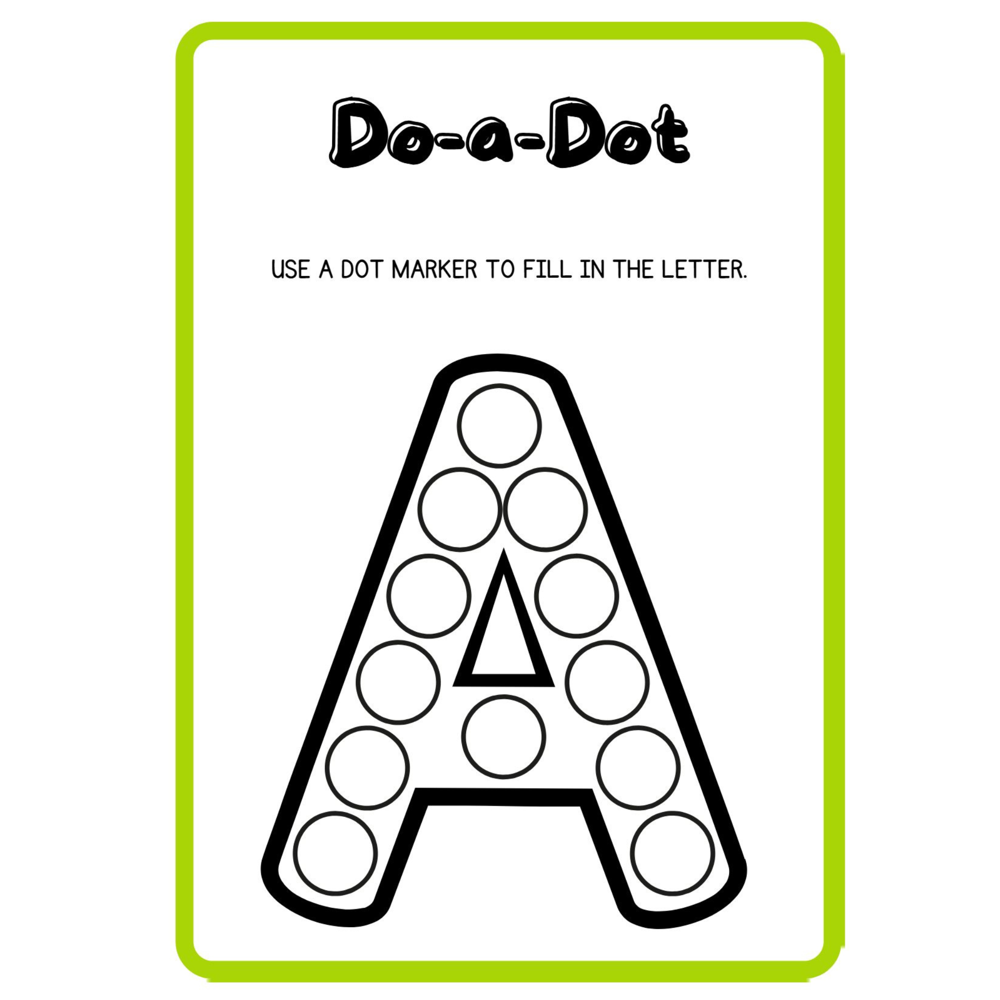 Do a Dot Fruits Vegetables Letters Worksheets