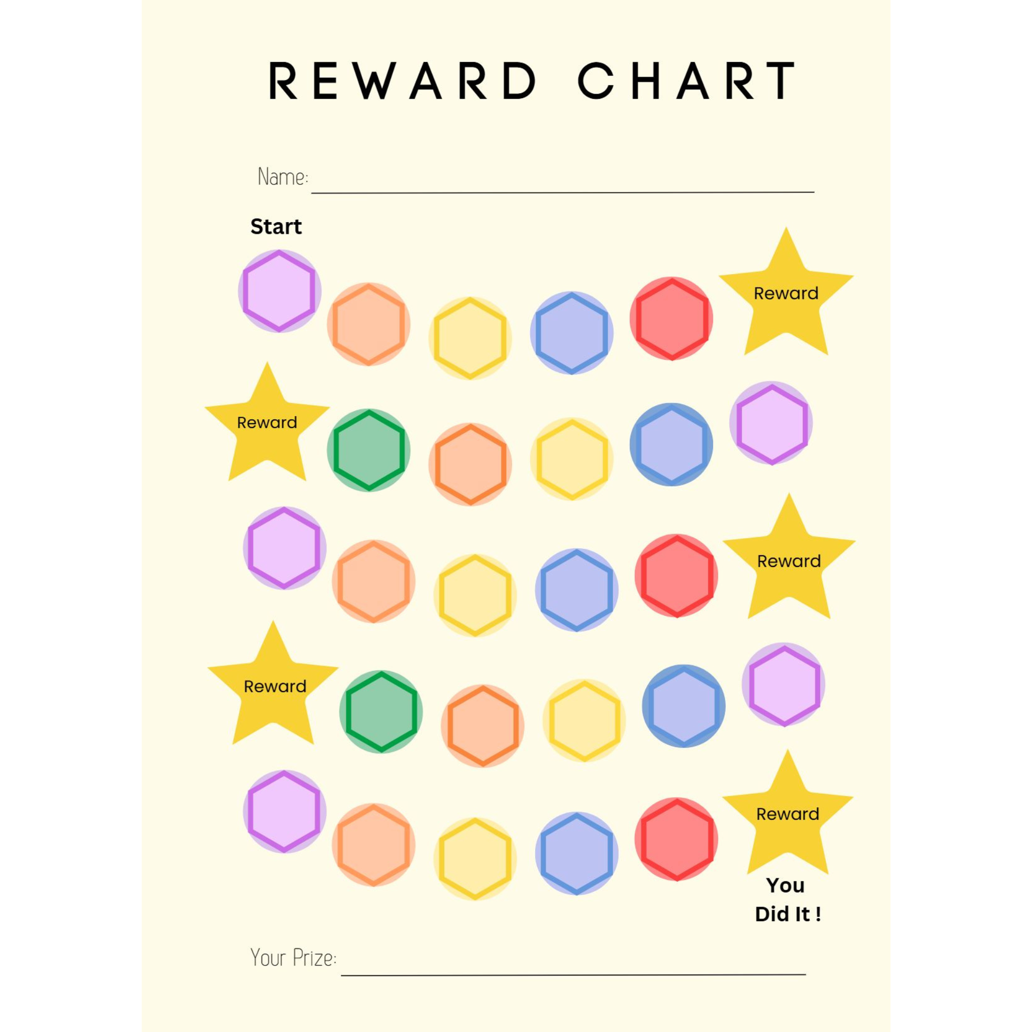 Toddler Reward Chart Printable