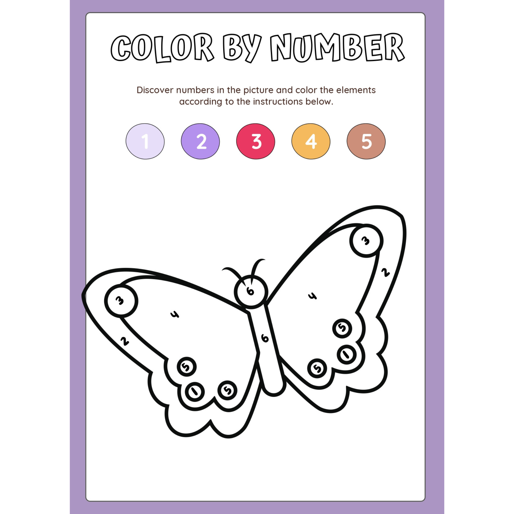 Color by Number Activity Worksheets