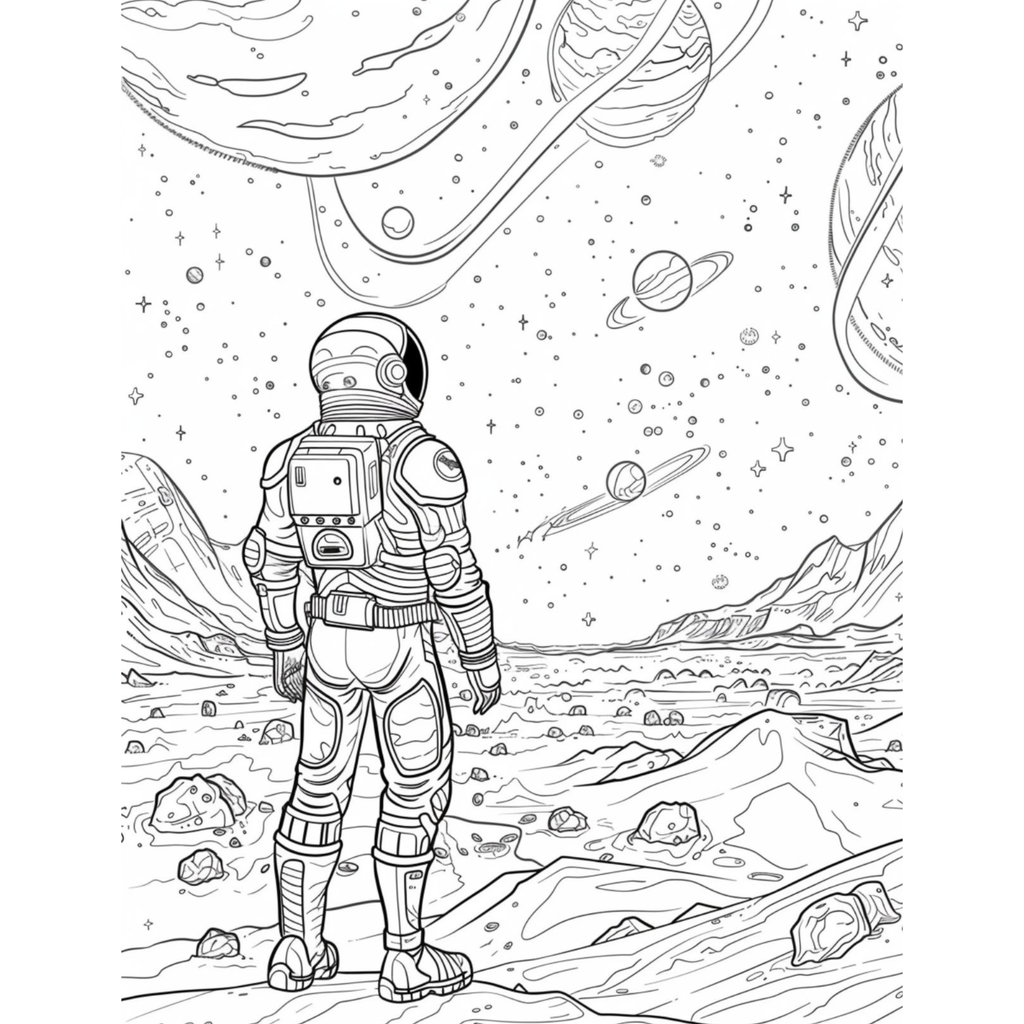 Space Coloring Pages for Kids