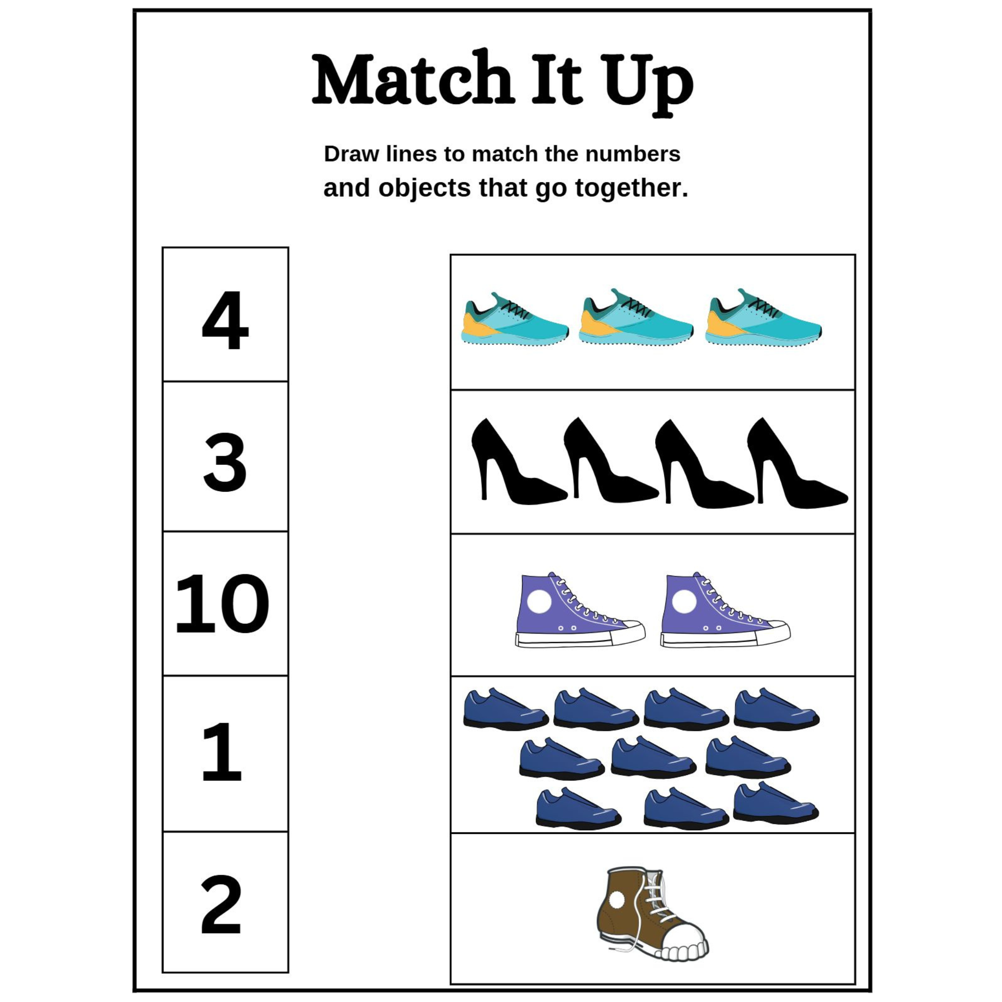 Count and Match Number Worksheets