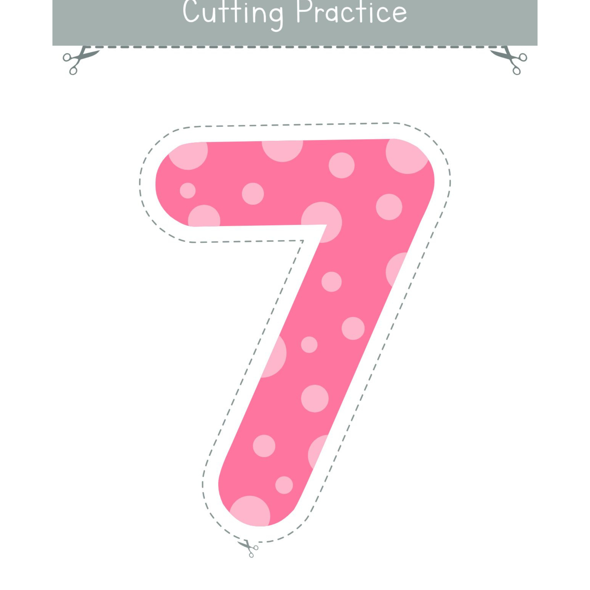 Numbers 0 to 10 Cutting Practice Worksheets
