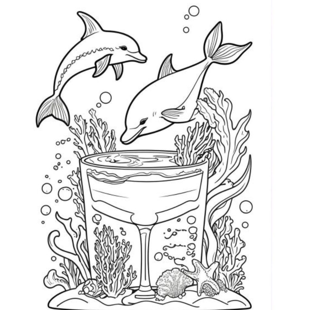 Ocean Animals Coloring Book for Kids