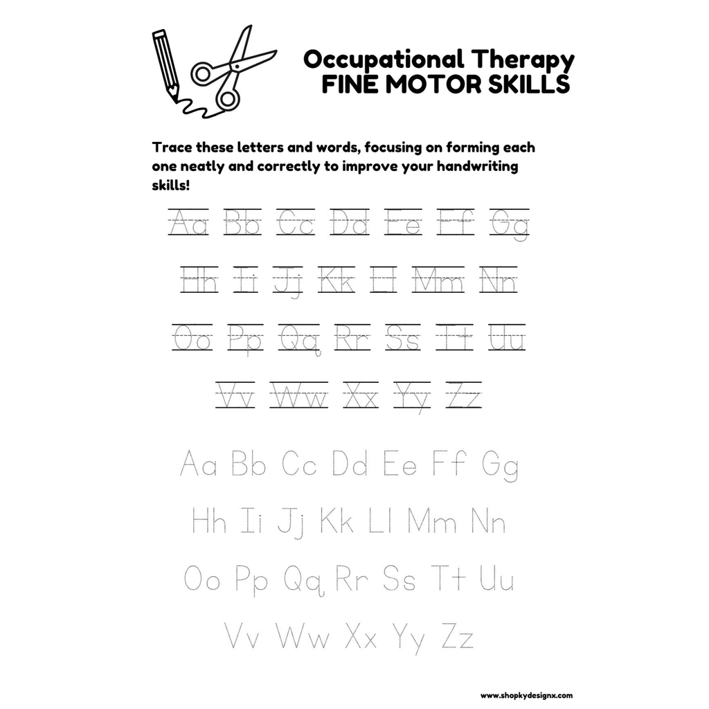 Occupational Therapy Fine Motor Skills Worksheets