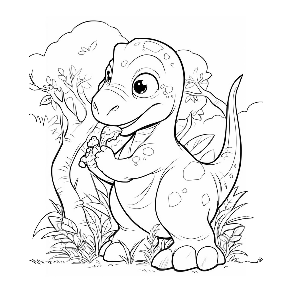 Cute Dinosaur Coloring Pages