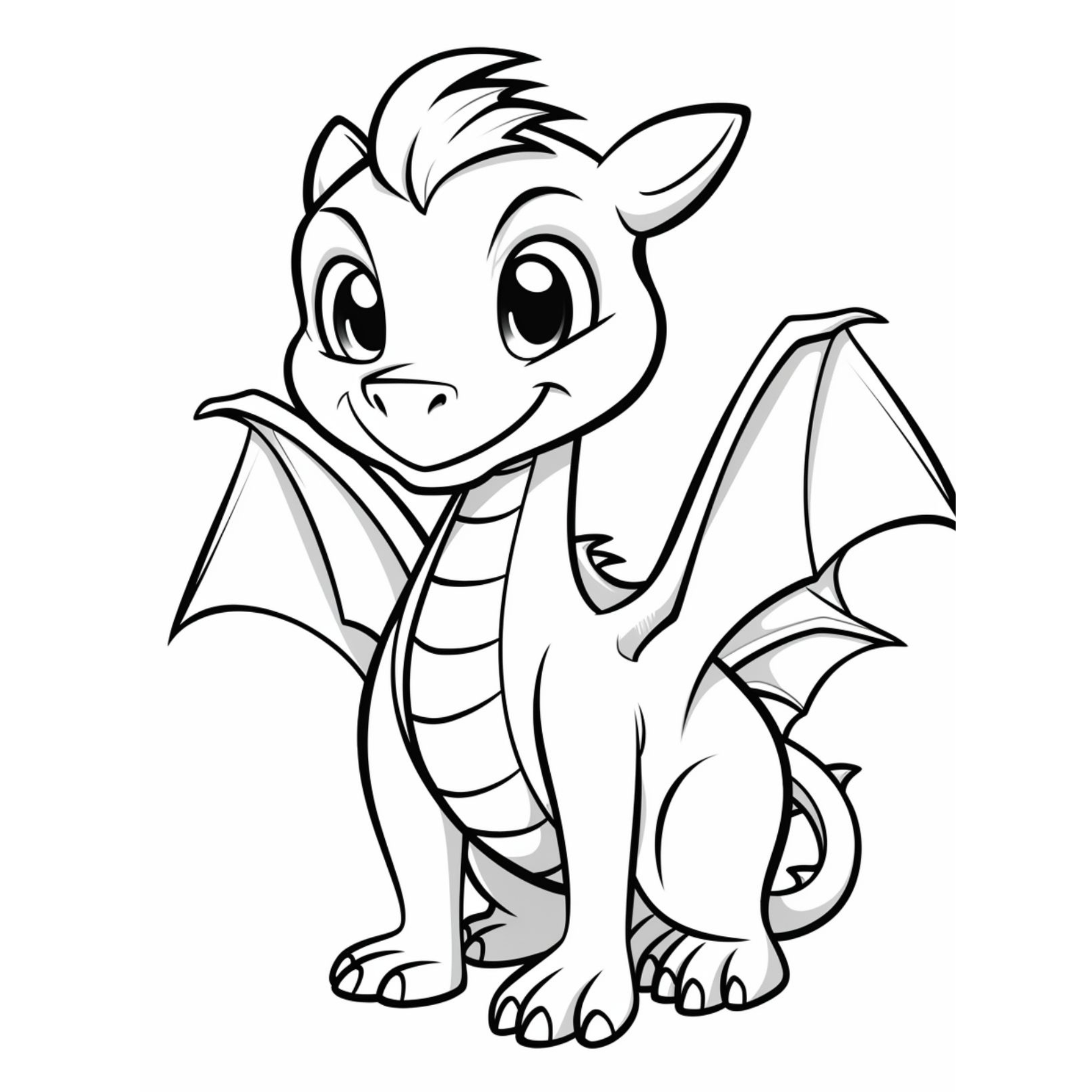 Cute Dragon Coloring Book