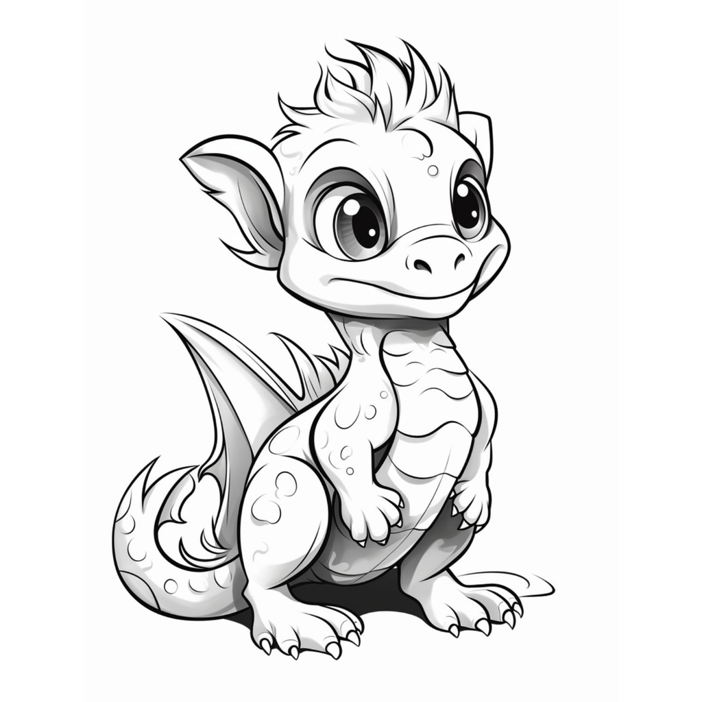 Cute Baby Dinosaur Coloring Pages