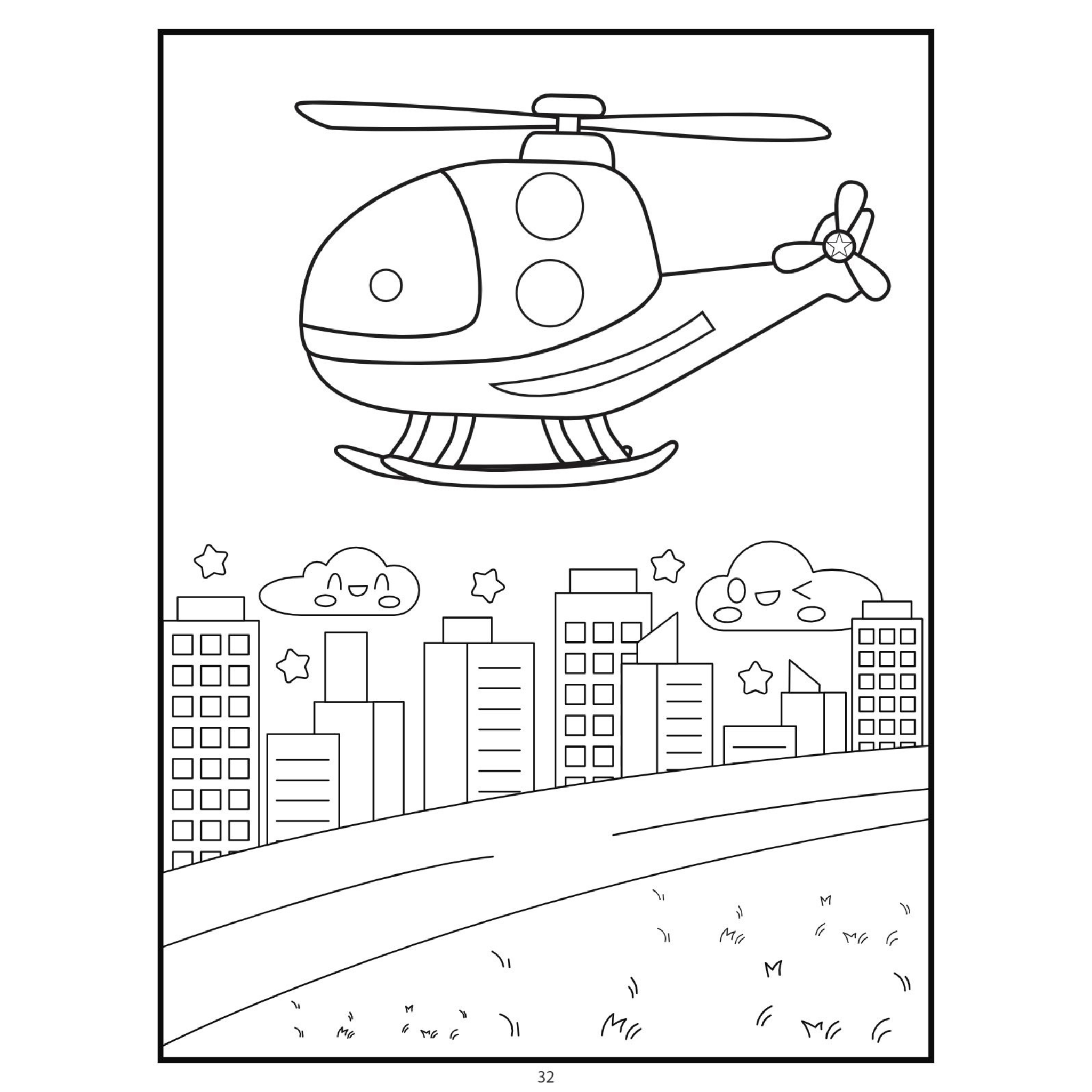 Vehicle Coloring Book for Kids