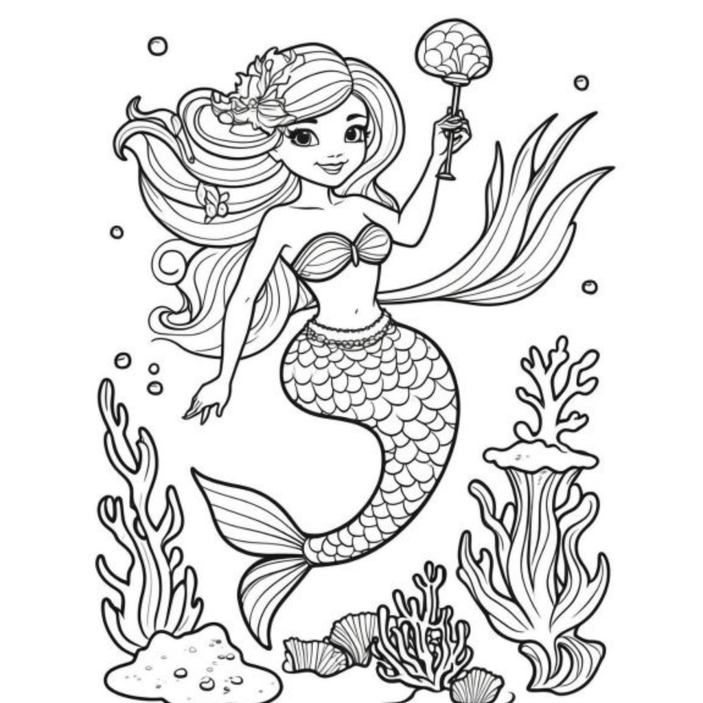 Ocean Animals Coloring Book for Kids