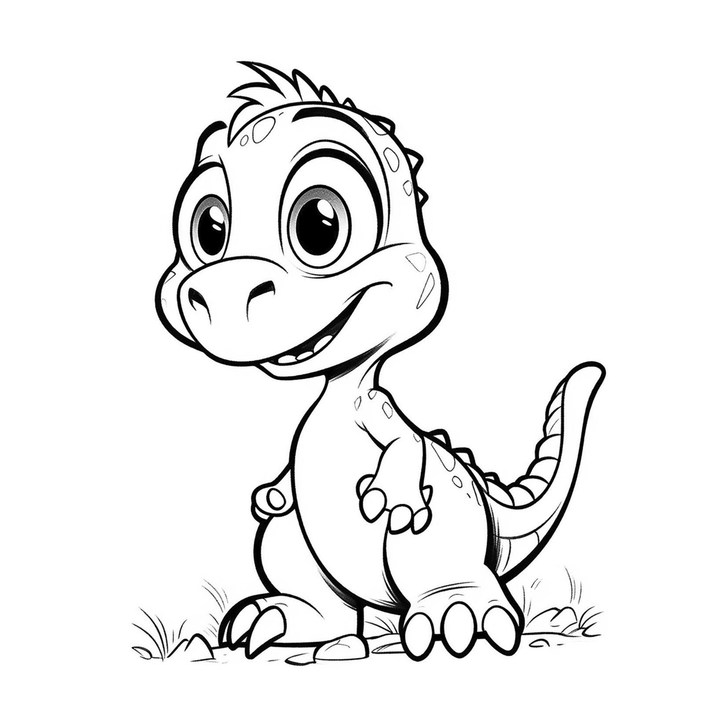 Cute Dinosaur Coloring Pages