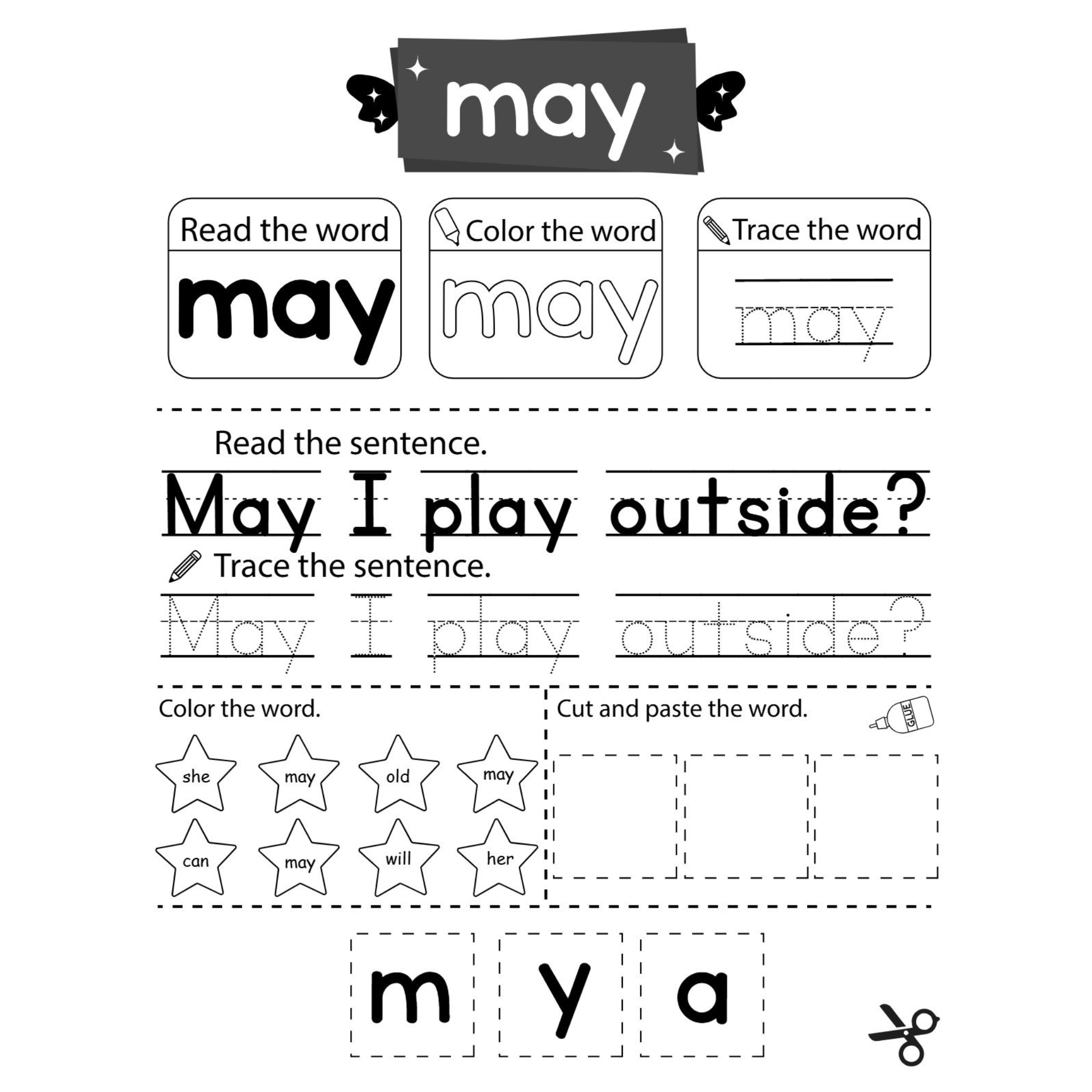 Sight Word Build and Write Activity