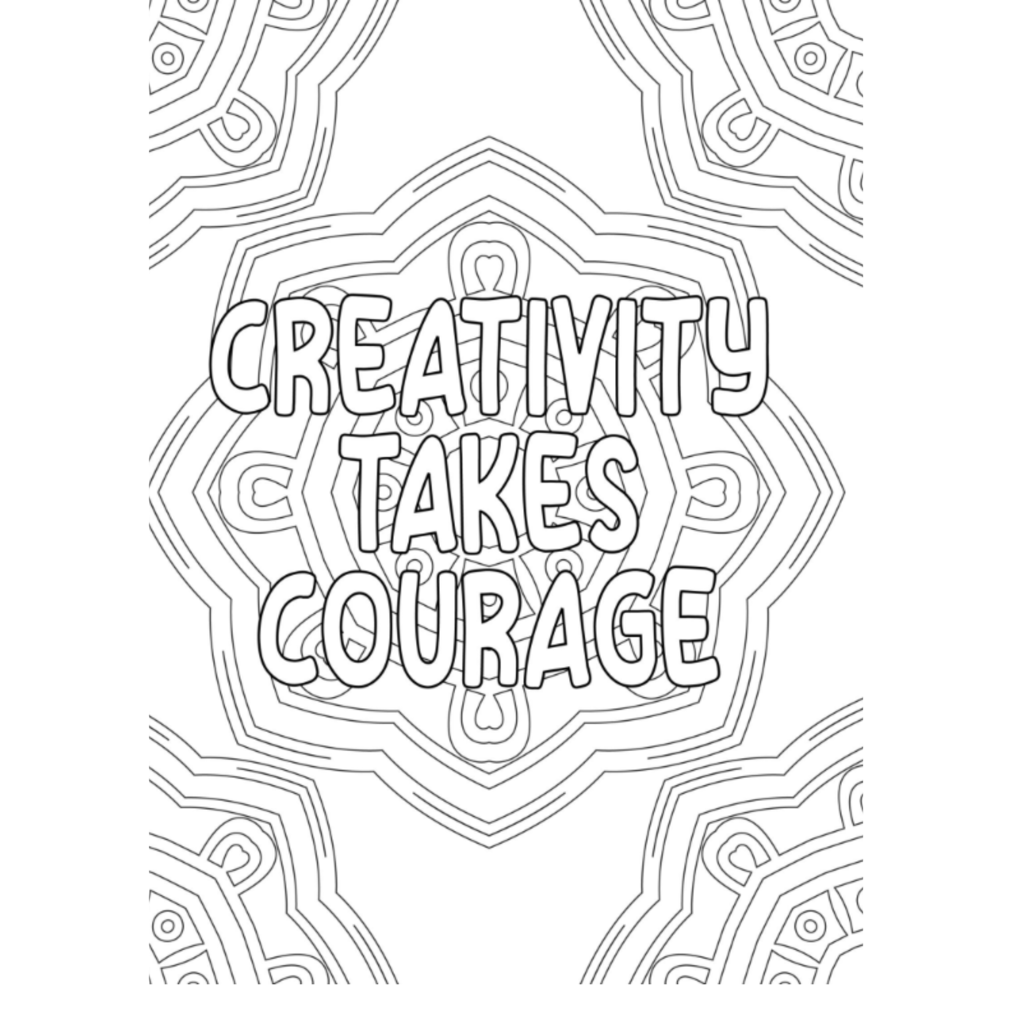 Mindfulness Mandala Quote Coloring Book